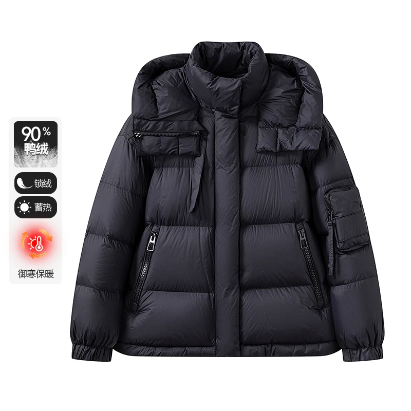 【通用】大帽檐宽松羽绒服保暖小个子面包服K245EY9080