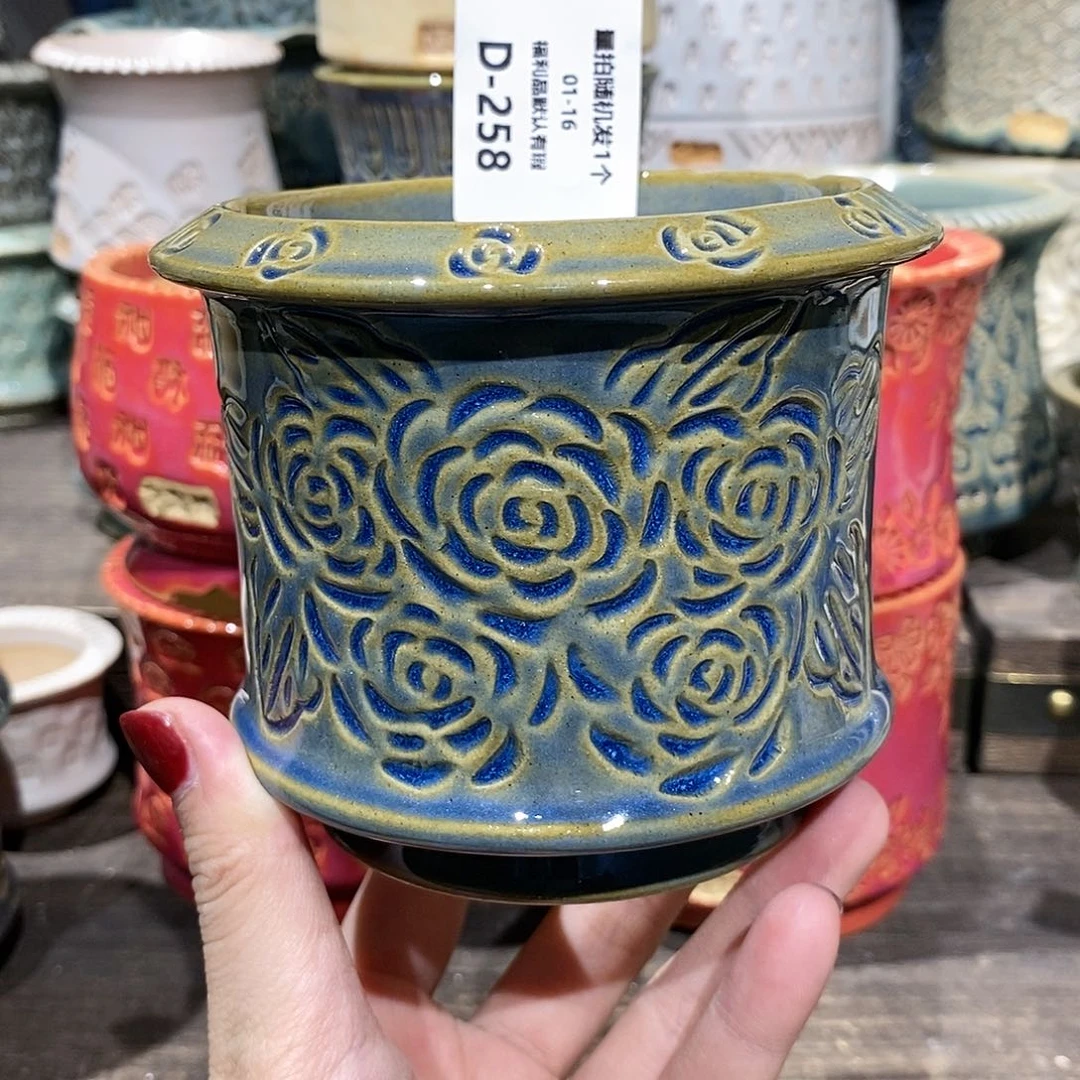 七里烧花盆1-16-258口径8