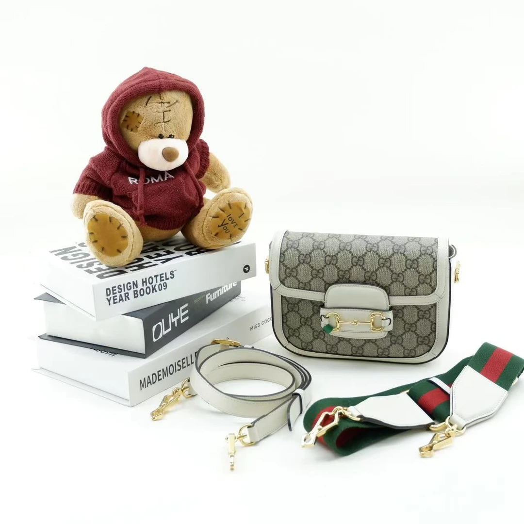 95新 GUCCI/古驰 新款双肩带1955马鞍包/WM250126001