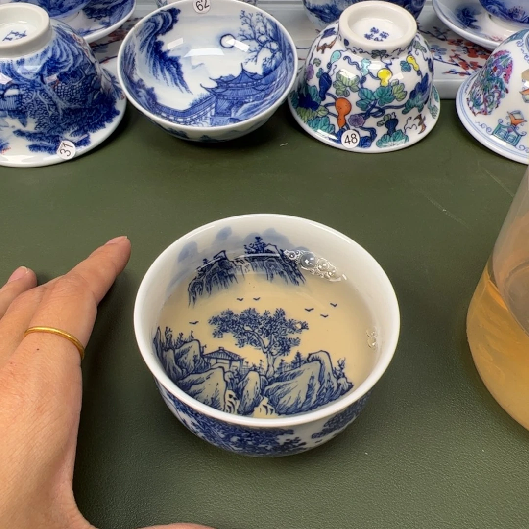 陶瓷景德镇纯手工纯手绘茶具木木40