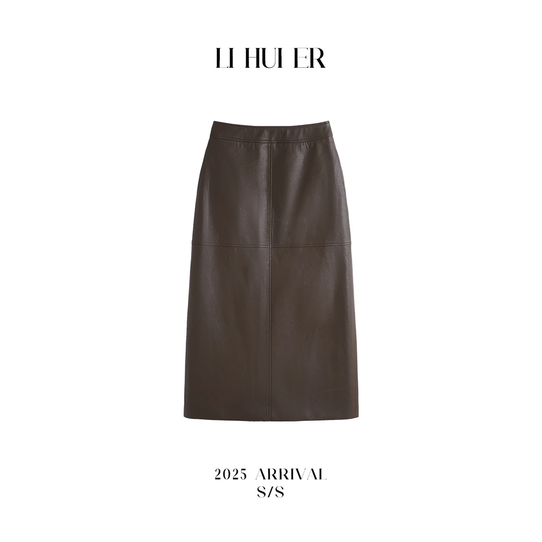 LiHuiEr李慧儿【咏叹】设计感轻奢感松柏绿半裙LL025932