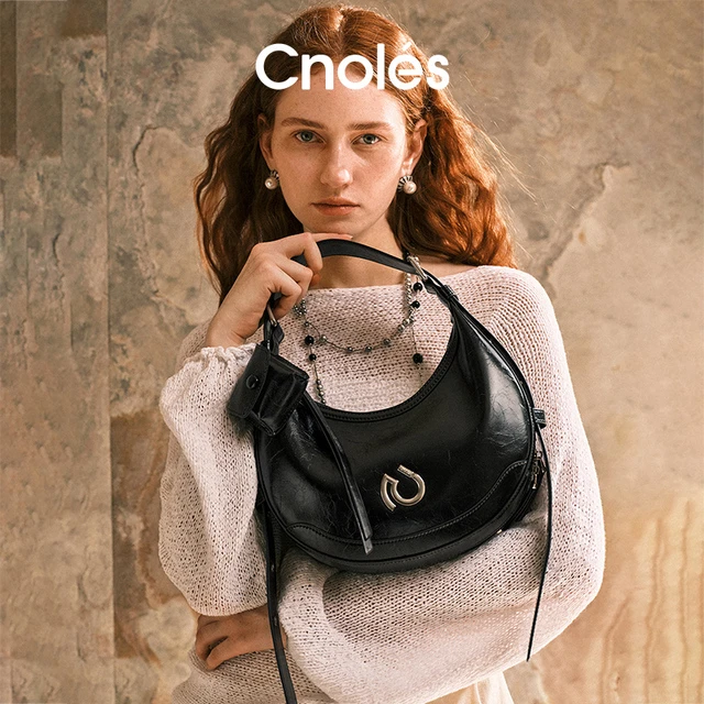赵昭仪同款Cnoles蔻一弦月包腋下包包新款通勤单肩斜挎包女士包包