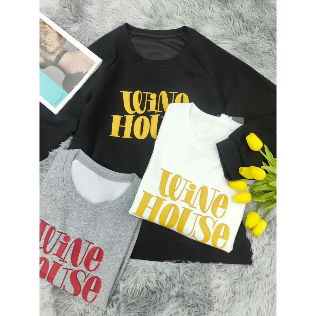 “厂家福利”简约大方字母短版卫衣秋冬季长袖上衣（衣长66左右）