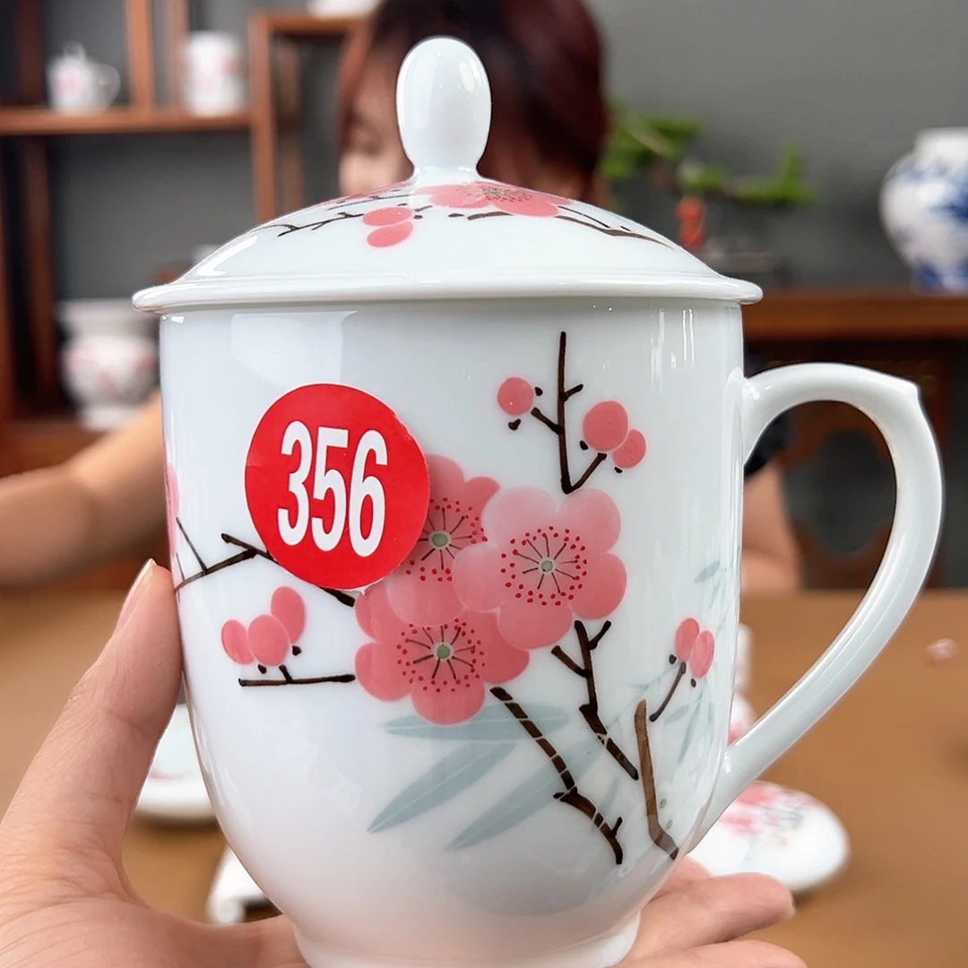 翠竹红梅1号杯，瑕疵把手裂