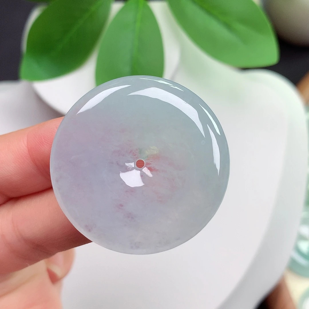 颈饰未镶嵌翡翠平安扣 35.3x5.3mm