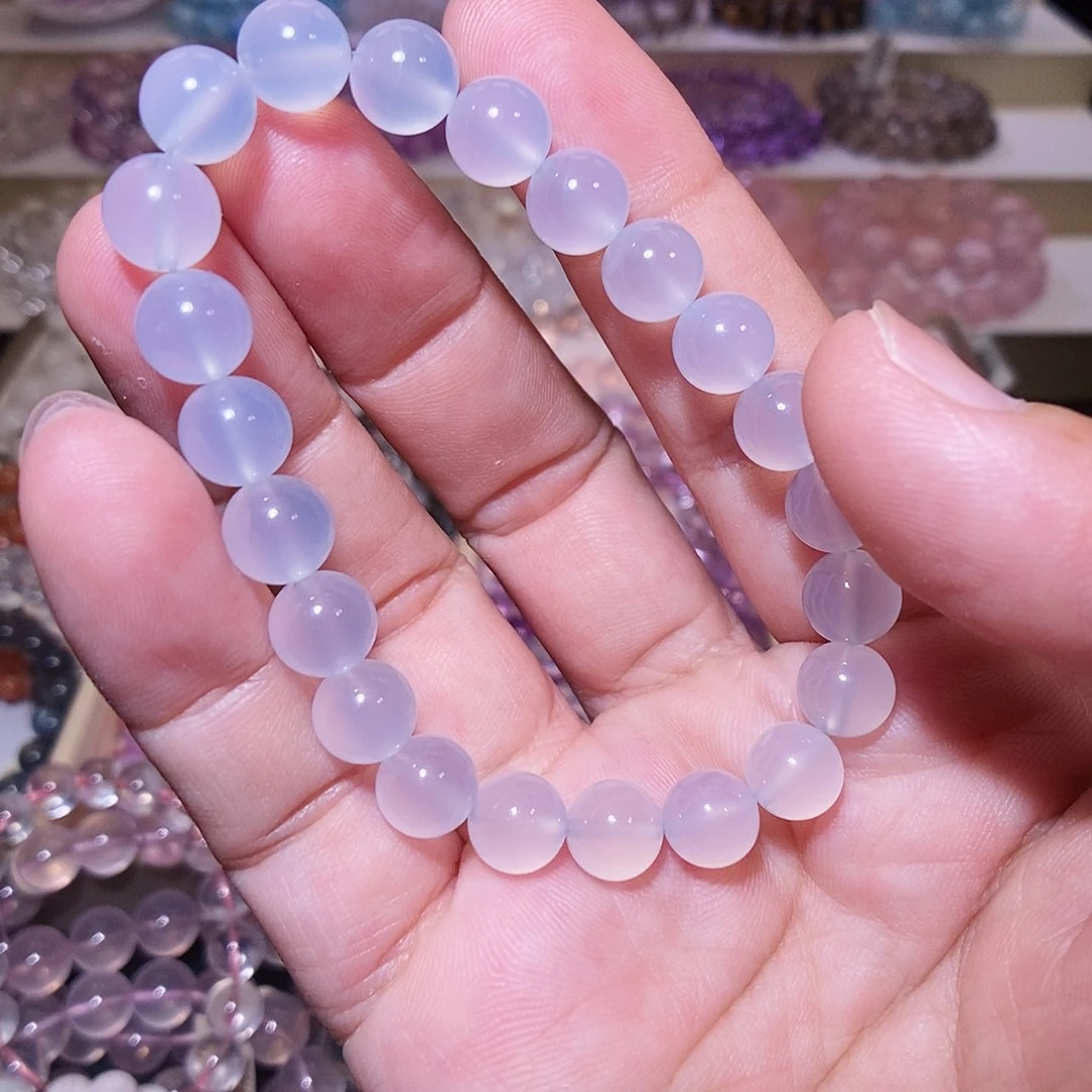 未镶嵌手链水晶紫玉随8mm
