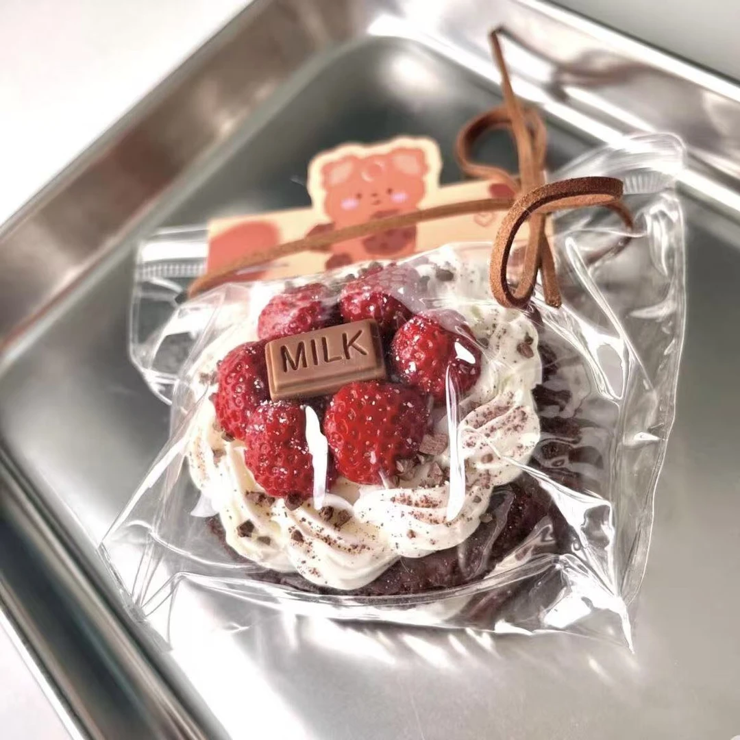 树莓抹茶巧克力蛋糕造型奶油泥感解压神器硅胶捏捏乐迷你解压玩具