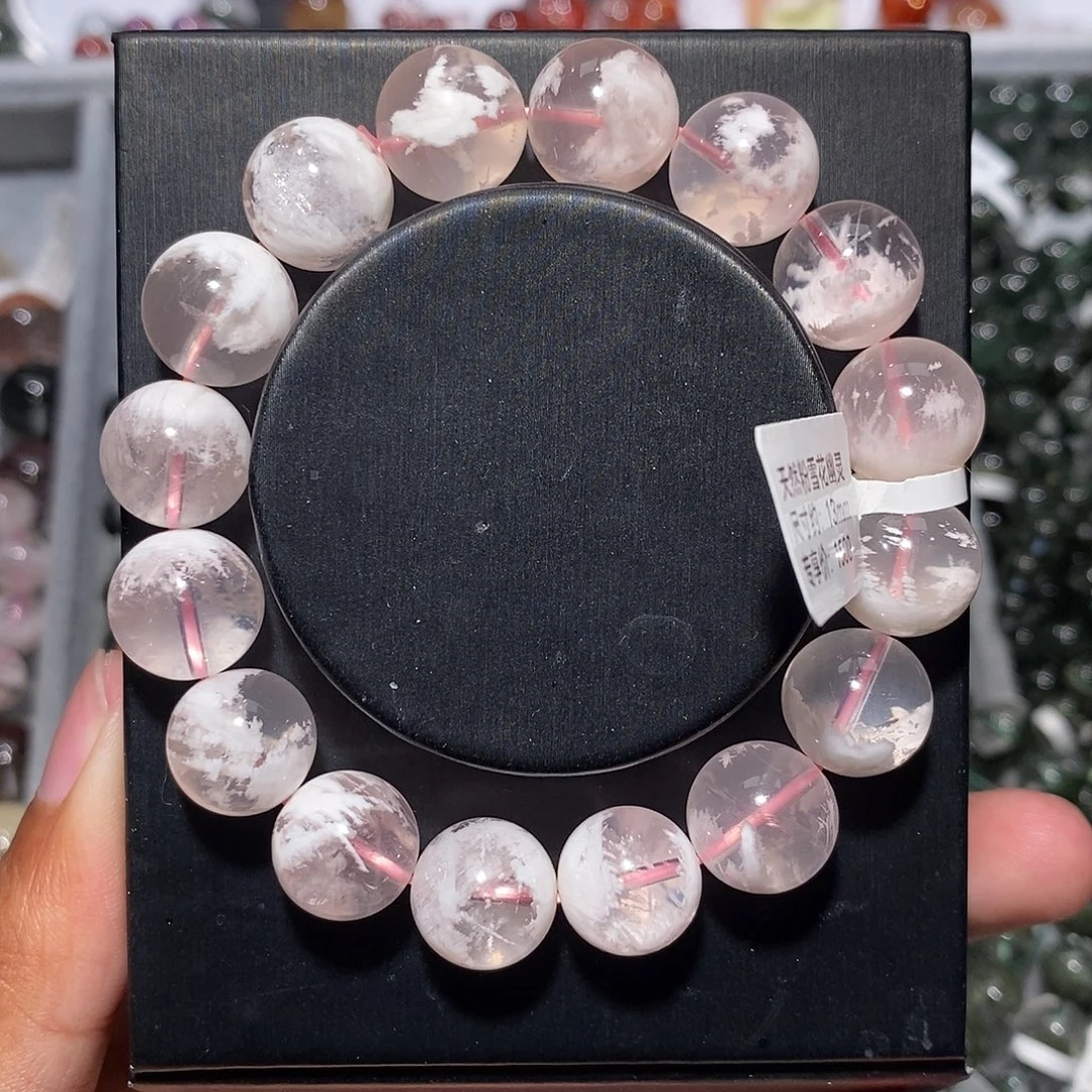 手链水晶未镶嵌粉雪花幽灵