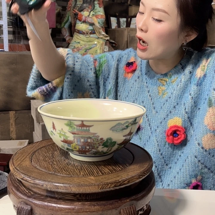 摆件//////景德镇陶瓷瓷器。古彩。