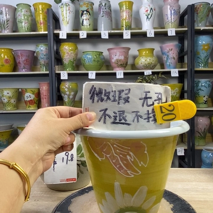 景德镇手工手绘高温陶瓷花盆
