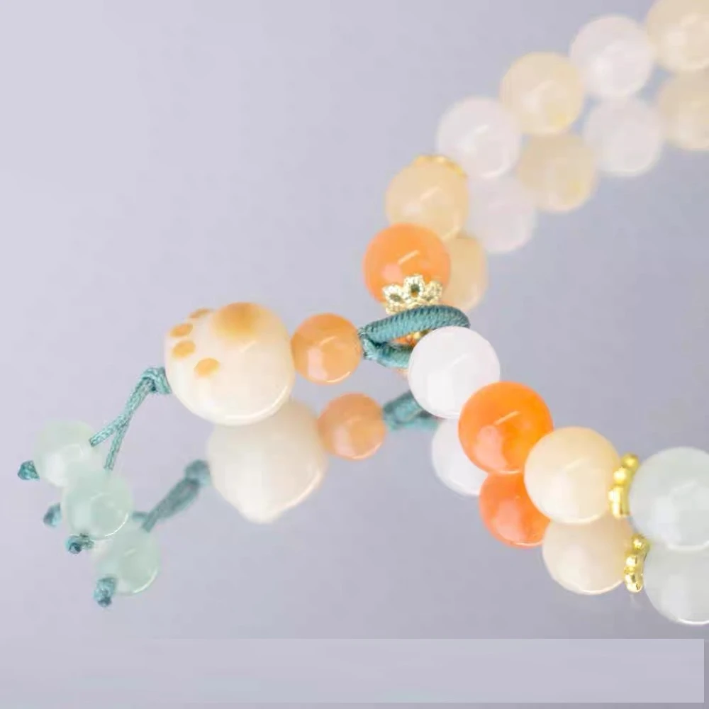 【工厂补贴】新疆金丝DIY圆珠猫爪手串9mm时尚多样性发其一【C31】