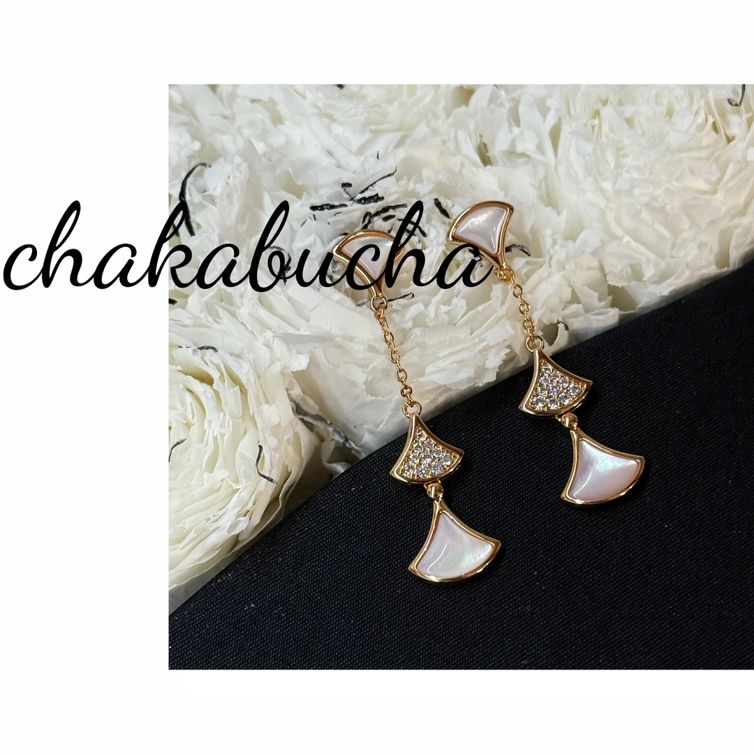 925银耳饰 经典小裙子小扇子造型小众流苏耳饰耳环