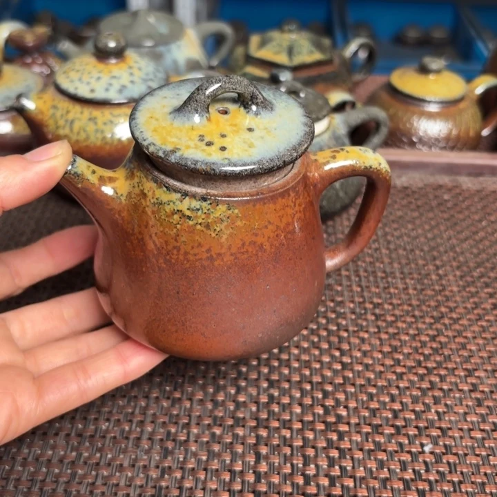 茶杯紫砂新***成小高瓢壶