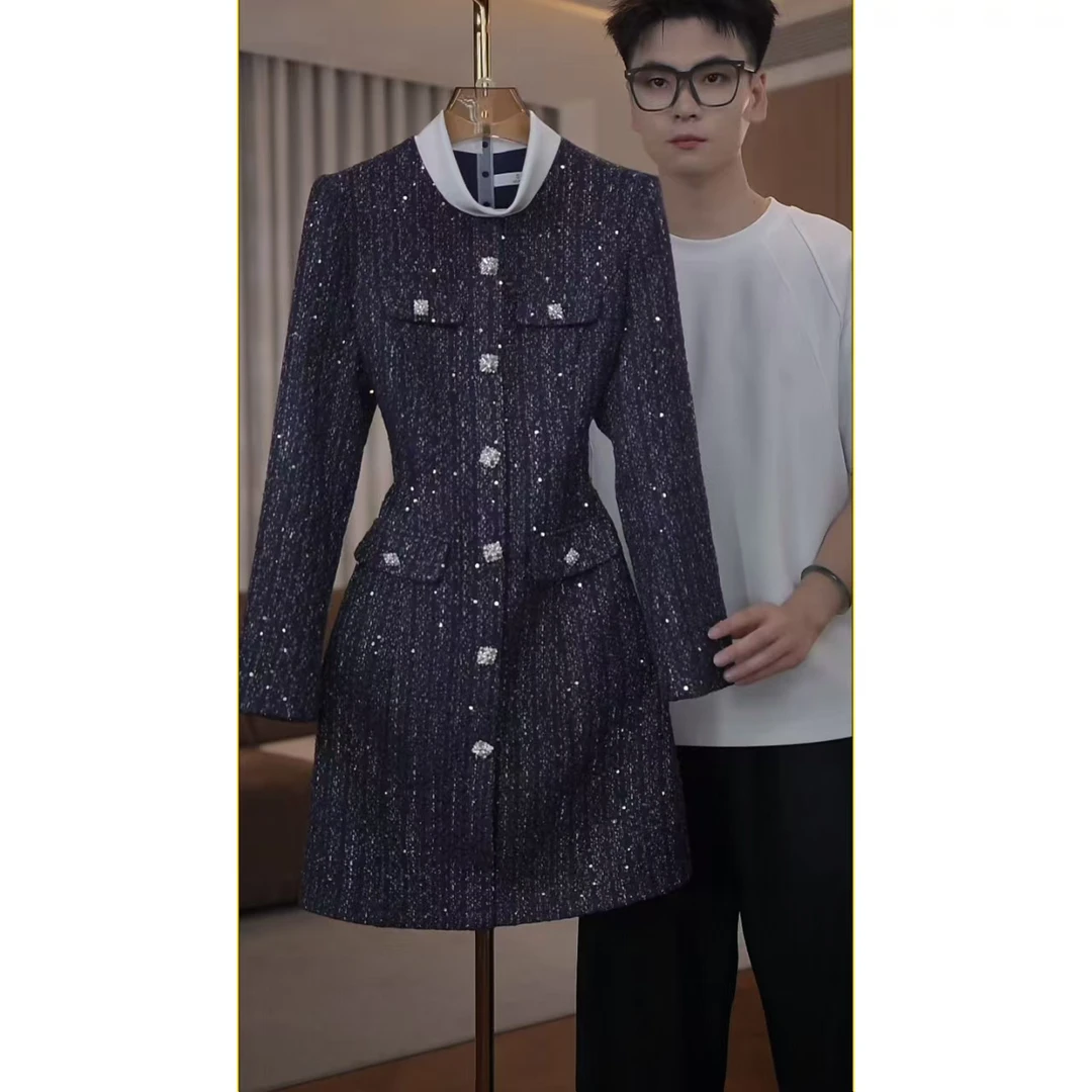 【新款上新】2340冬款上新气质显瘦高定连衣裙