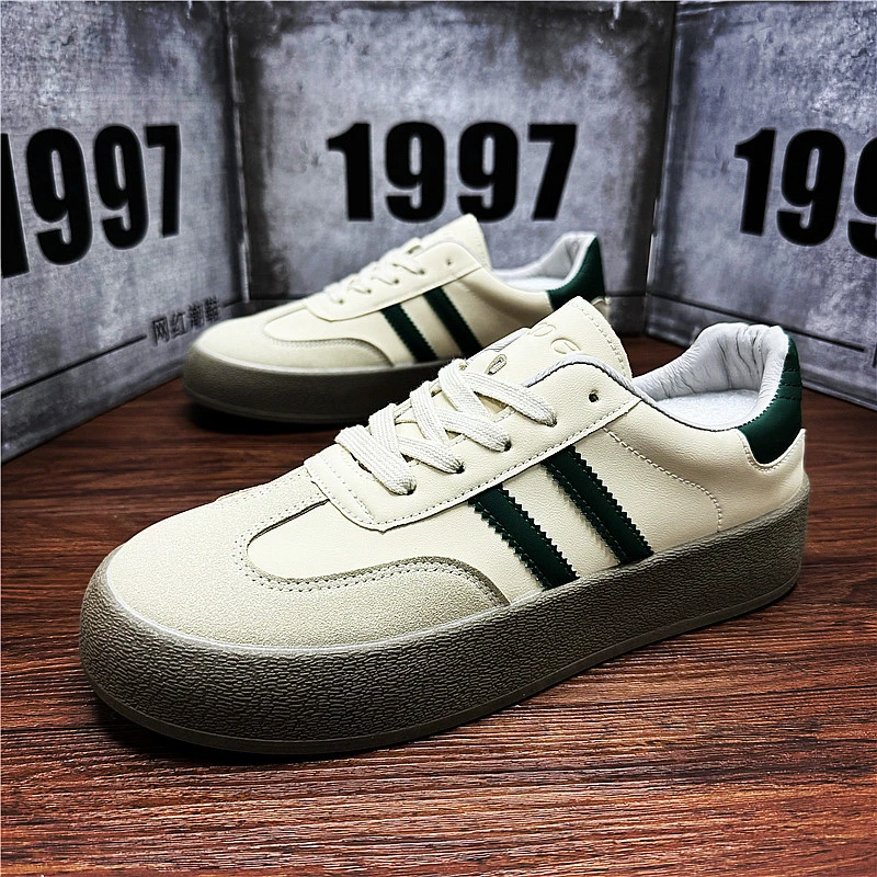 男生鞋子增高男士德训小白鞋厚底增高板鞋男休闲板鞋