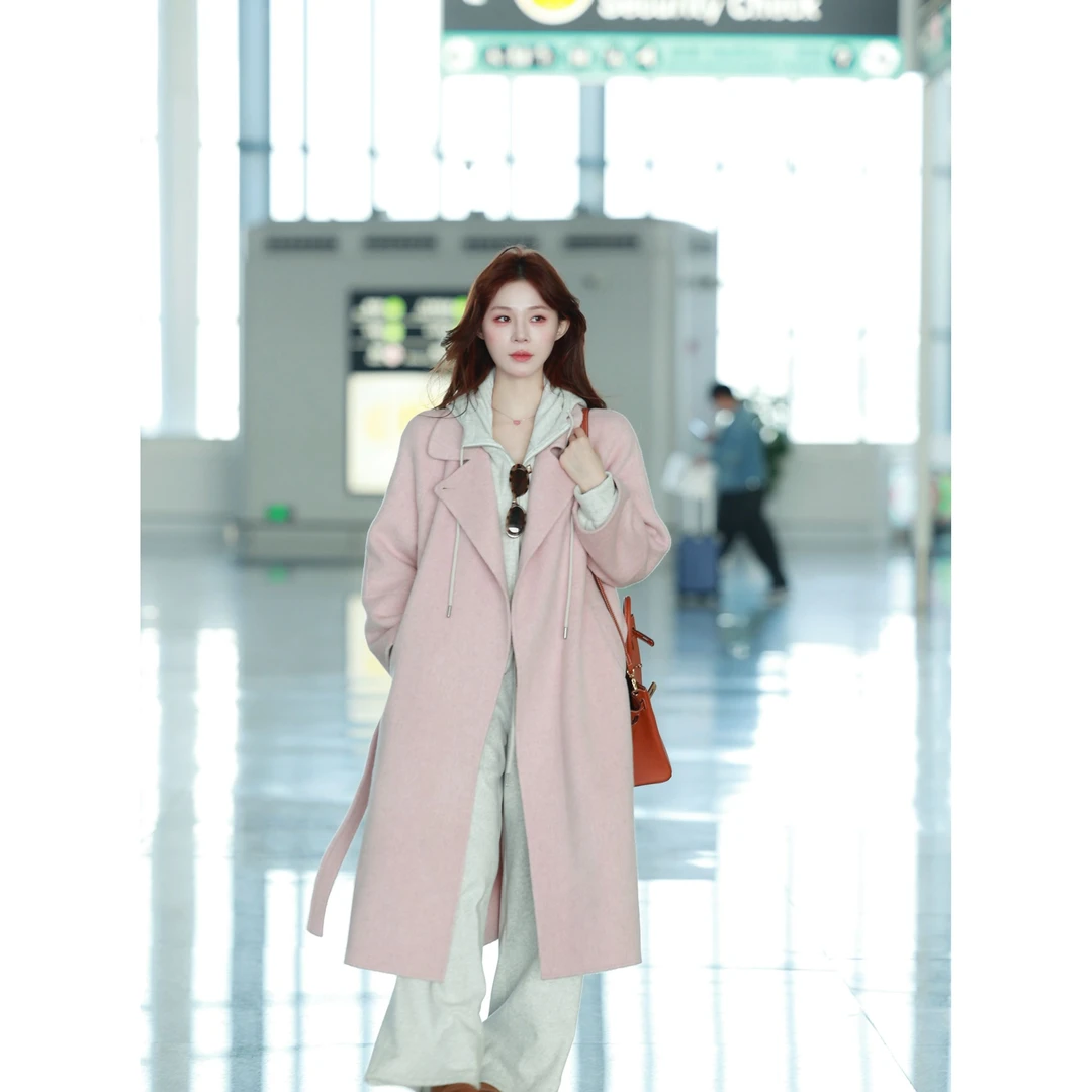 【羊毛】陪你过冬 中长款双面呢大衣 美静大衣XMZH11090