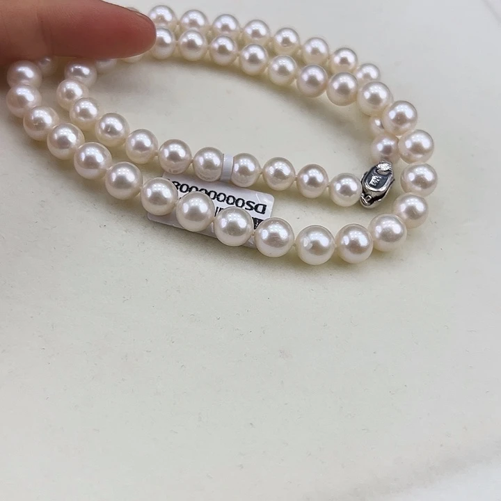 淡水珍珠银S925镶嵌颈饰➕8极光炫彩