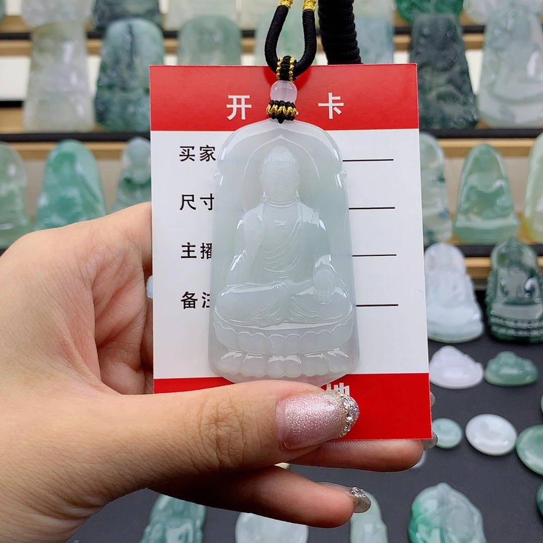 翡翠未镶嵌颈饰阿弥陀佛