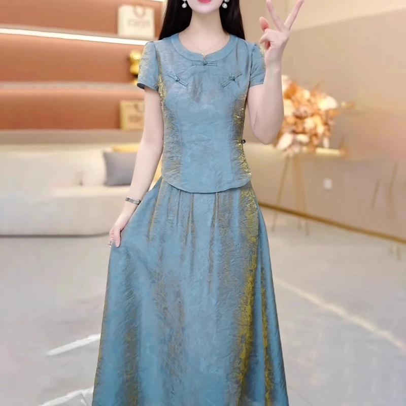 连衣裙2025新款女夏季十三行今年流行爆款气质名媛高级感两件套装