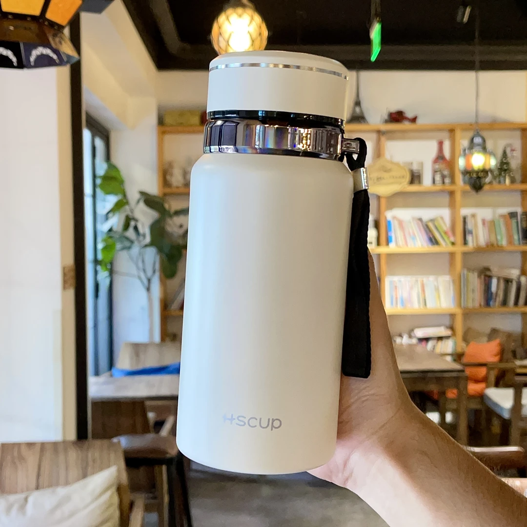 保温杯大容量学生上学专用高颜值办公室便携茶水分离男士水壶简约