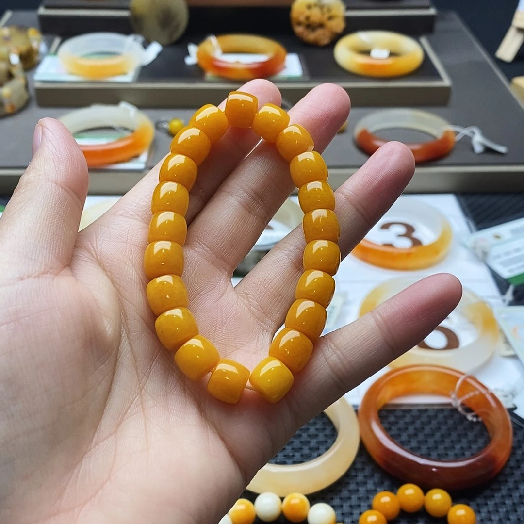 石英质玉（黄龙玉）未镶嵌手镯