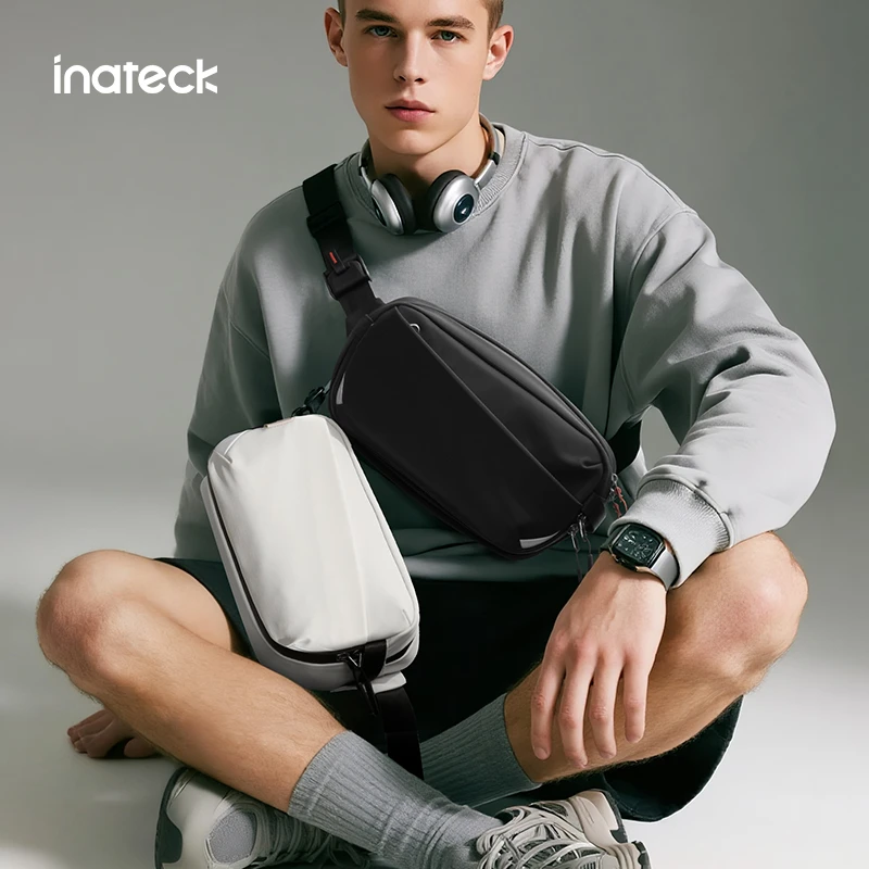 inateck斜跨包运动休闲大容量挎包潮流胸包旅游户外多功能包男女
