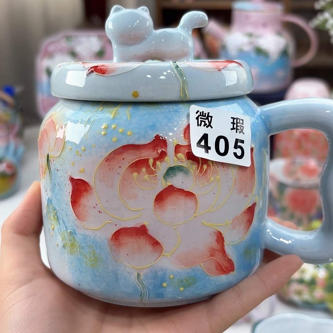 景德镇手绘高温釉下彩陶瓷茶具