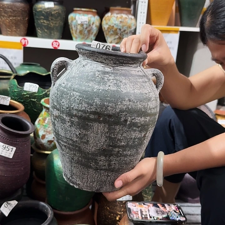 做旧双耳076高度28口径13