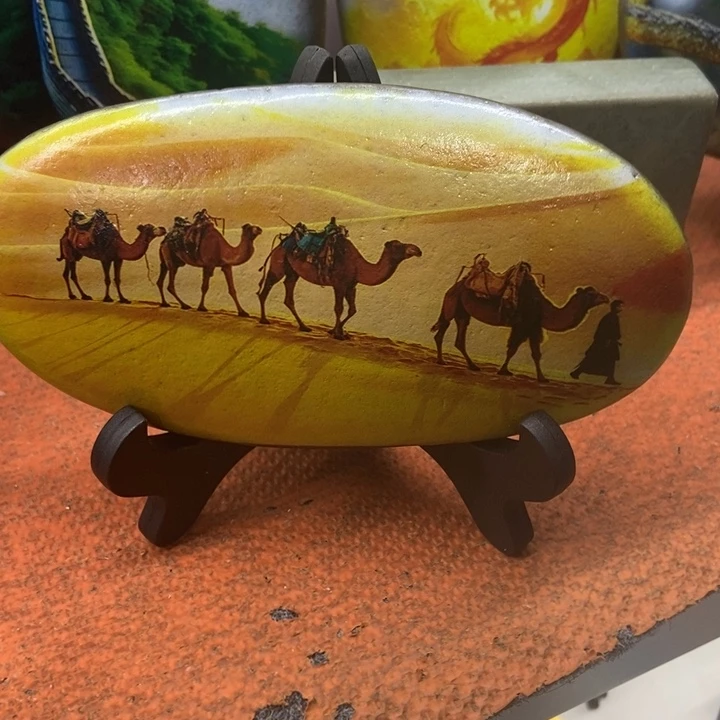 石材骆驼摆件这么美啊