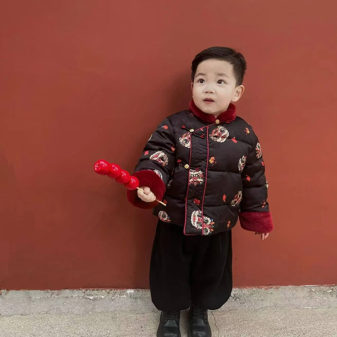 【醒狮】幂姐2024冬季儿童中国风新中式中古风年装棉服MJD246615