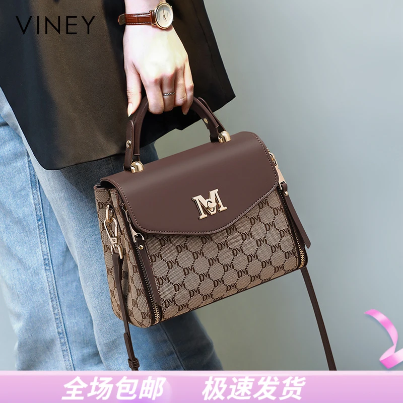 Viney包包女包2025新款复古时尚手提斜挎包生日礼物送女友送老婆