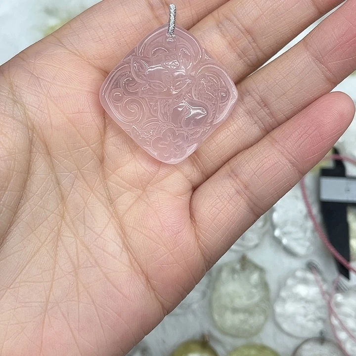 紫晶配件吊坠银S925镶嵌