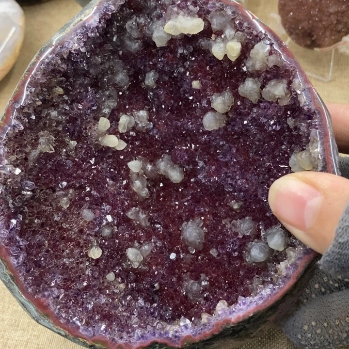 未镶嵌紫晶珠宝半成品