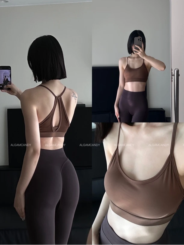 ALGAM CANDY 运动健身瑜伽背心女  网纱美背设计网红时尚性感夏季