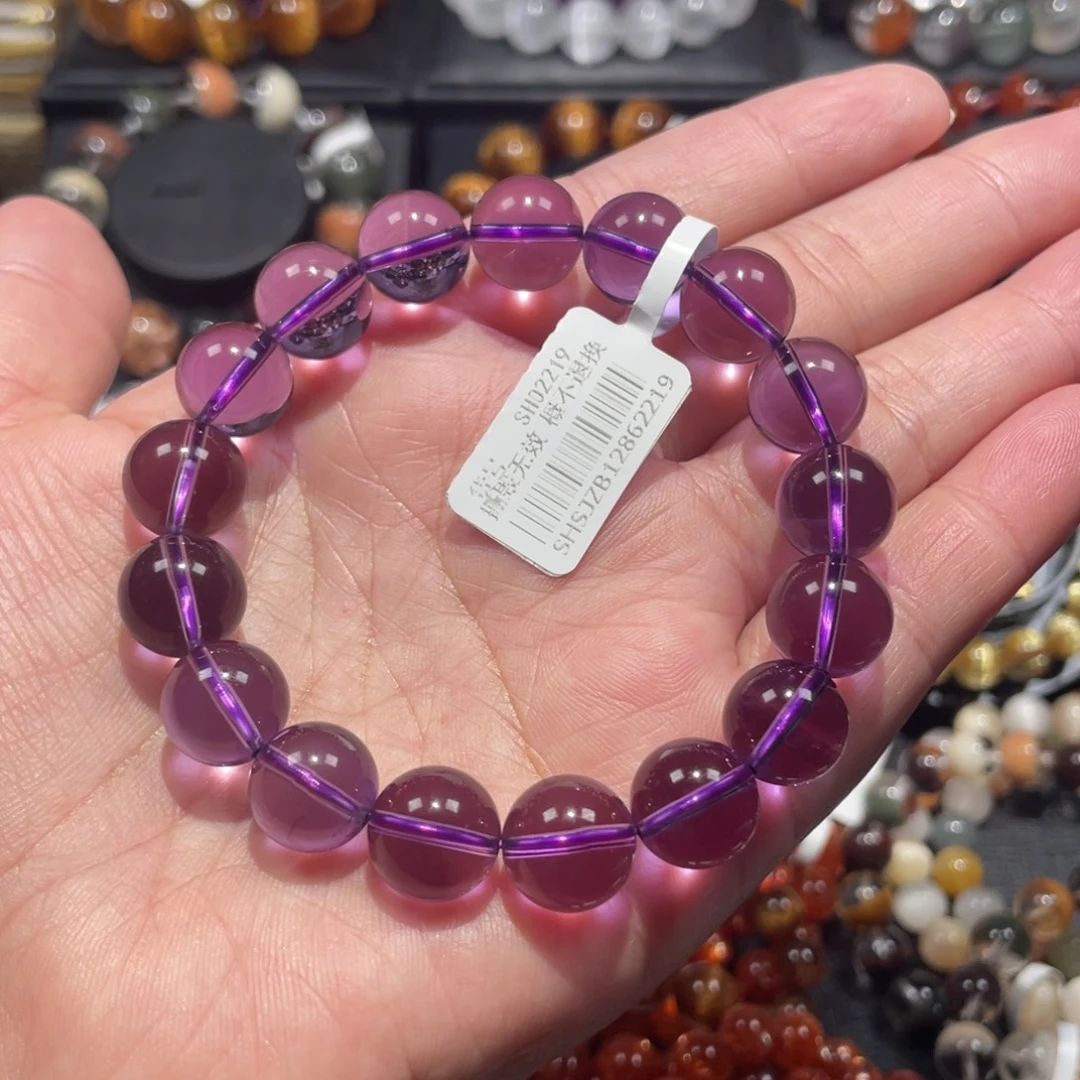 水晶手链未镶嵌紫水晶11.7mm左右