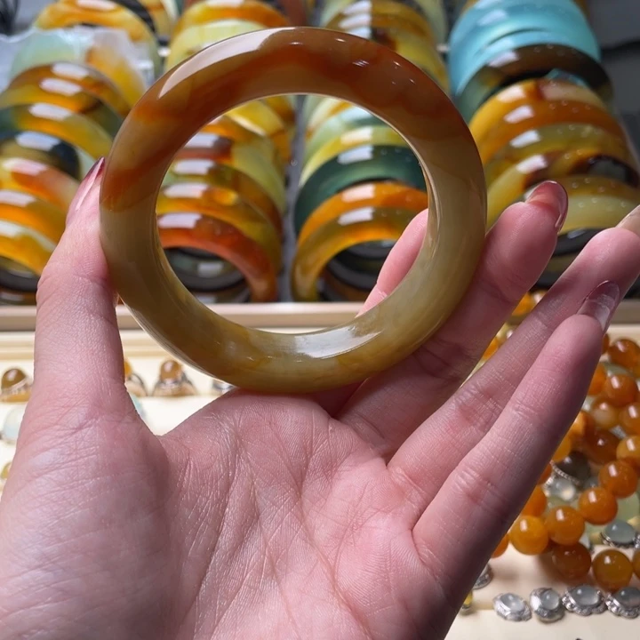 蛇纹石玉手镯未镶嵌58.7