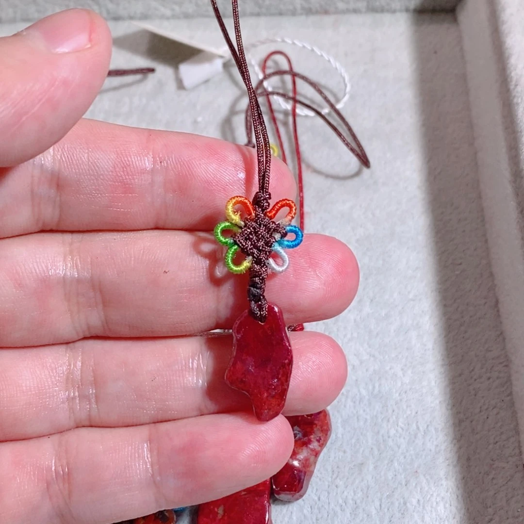 天然辰砂原矿挂坠