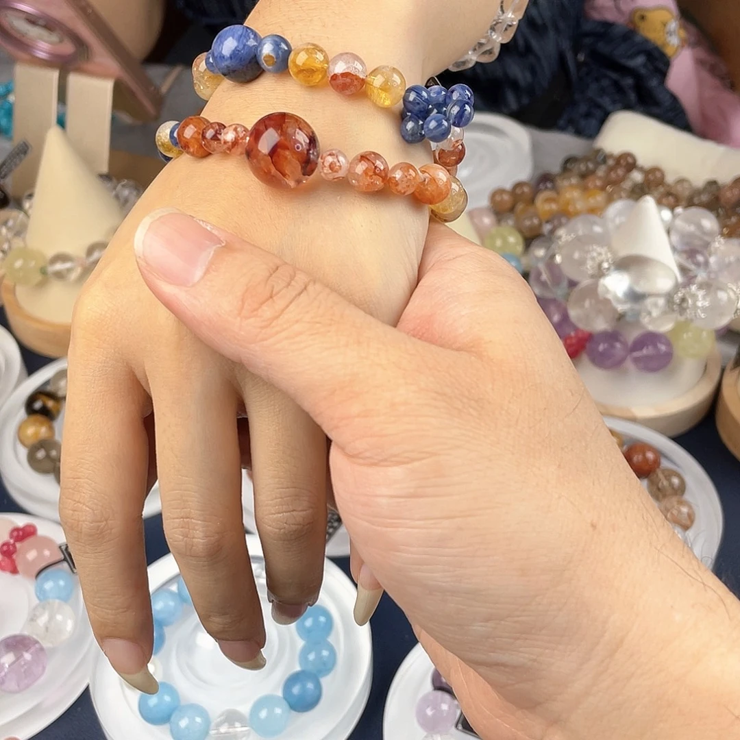 银S925镀金镶嵌手链水晶