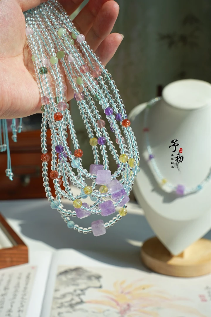 非金属布艺项链 予初【多巴胺】编绳璎珞原创设计百搭锁骨链