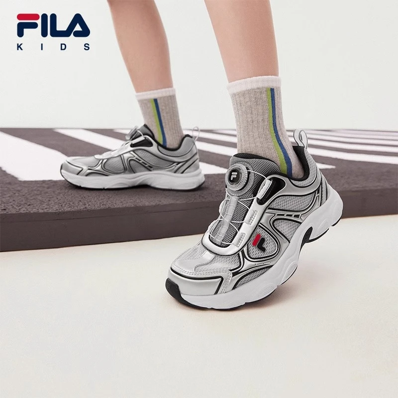 【松果鞋】斐乐儿童2025年新款百搭网面透气大童复古跑鞋K15B531102