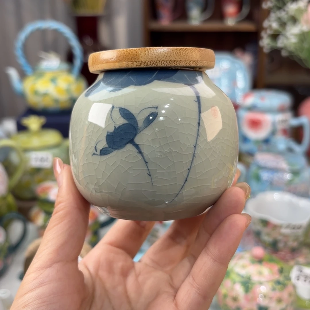 瓷片景德镇手绘高温釉下彩陶瓷茶具