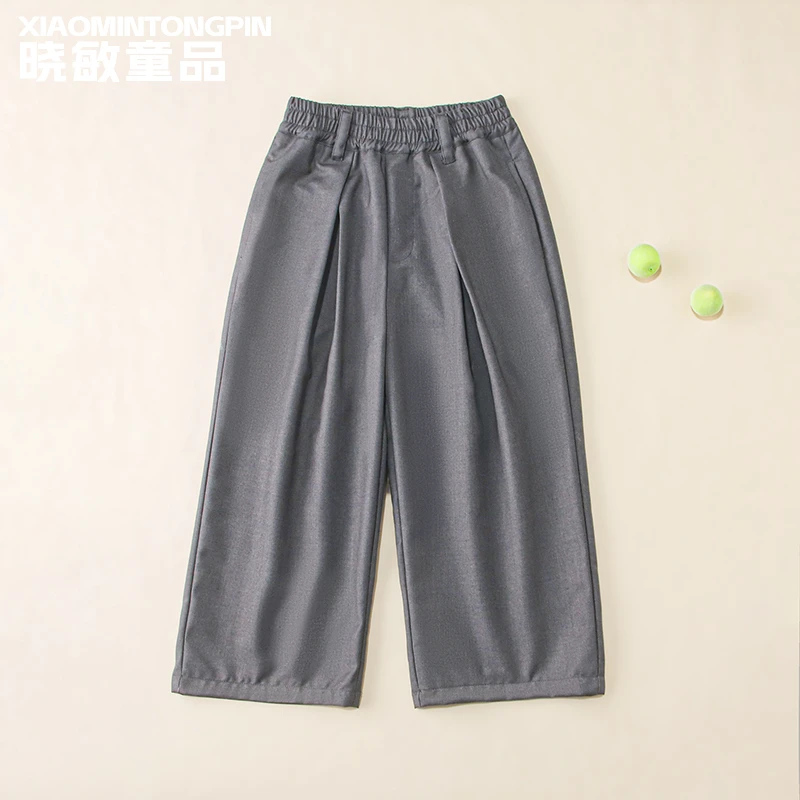 简约压褶休闲裤3C4072