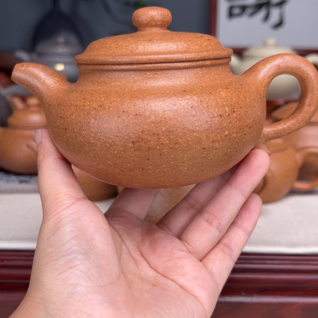 紫砂茶壶梨皮黄的360