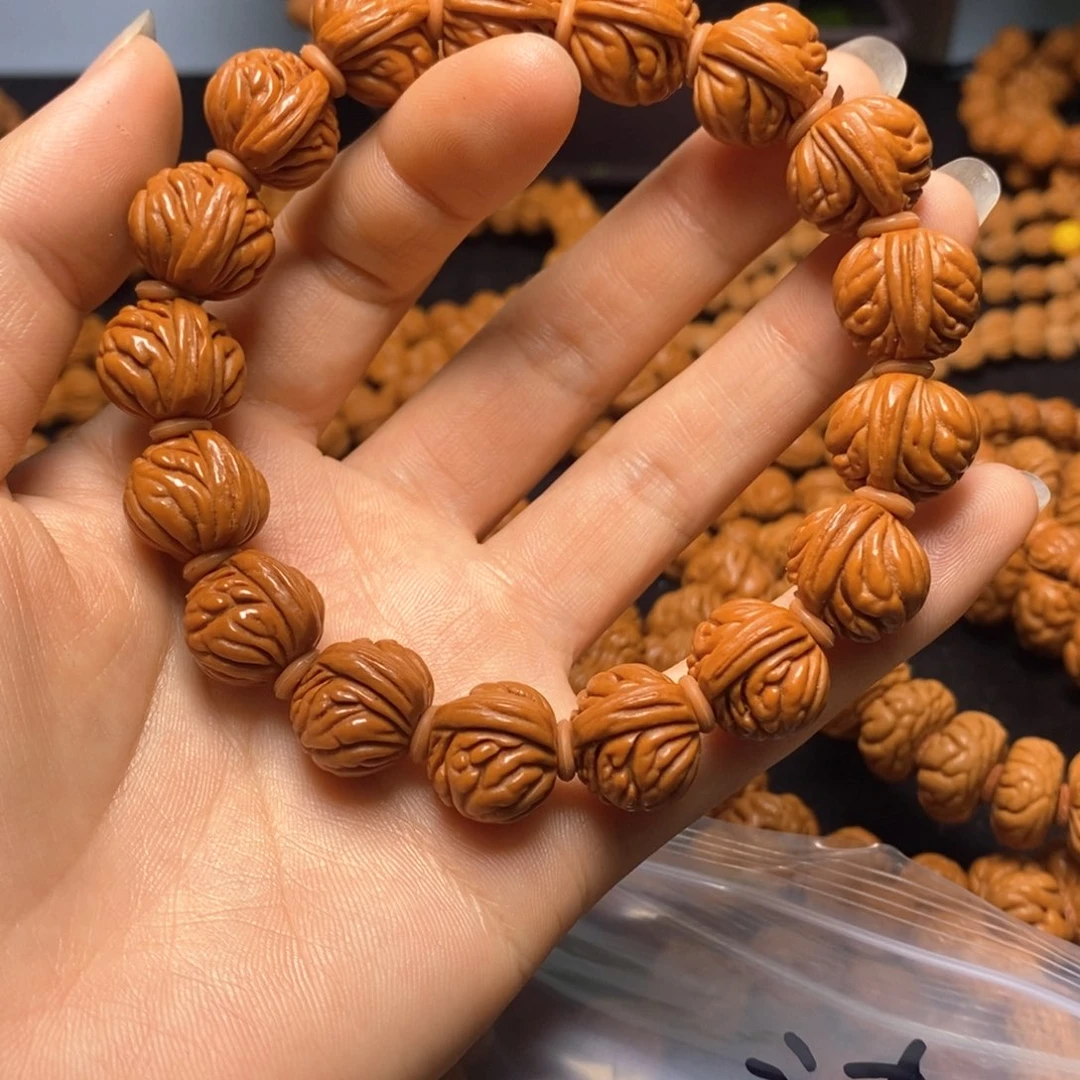 心***途桃核手串秦岭文玩桃核手串