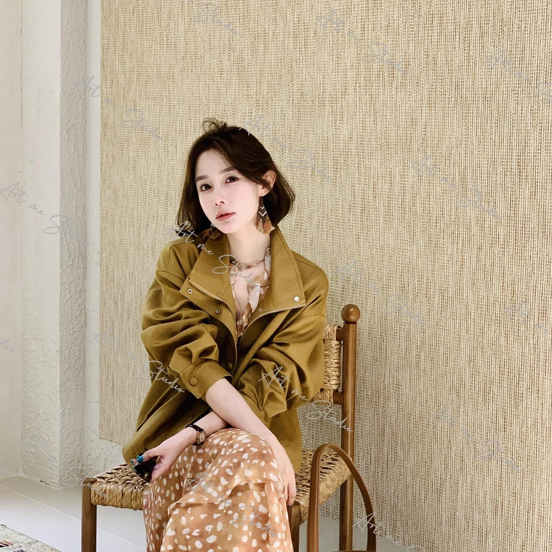 飞行日记超A立领少年感极简超强包容感两色外套w1719w1