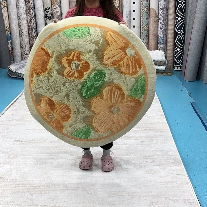 混纺加厚棉布底仿羊绒直径一米圆全新特价福利