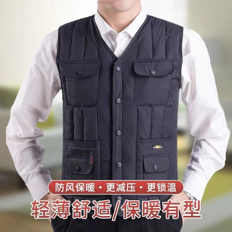 男款大码休闲棉马甲