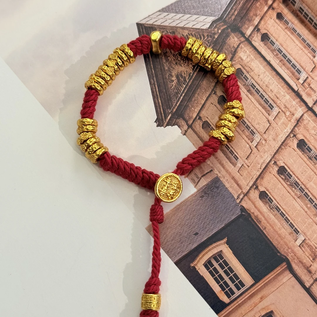 铜合金手镯  BLAVCPEON【平安喜乐】锤纹手工手链 S8430597H