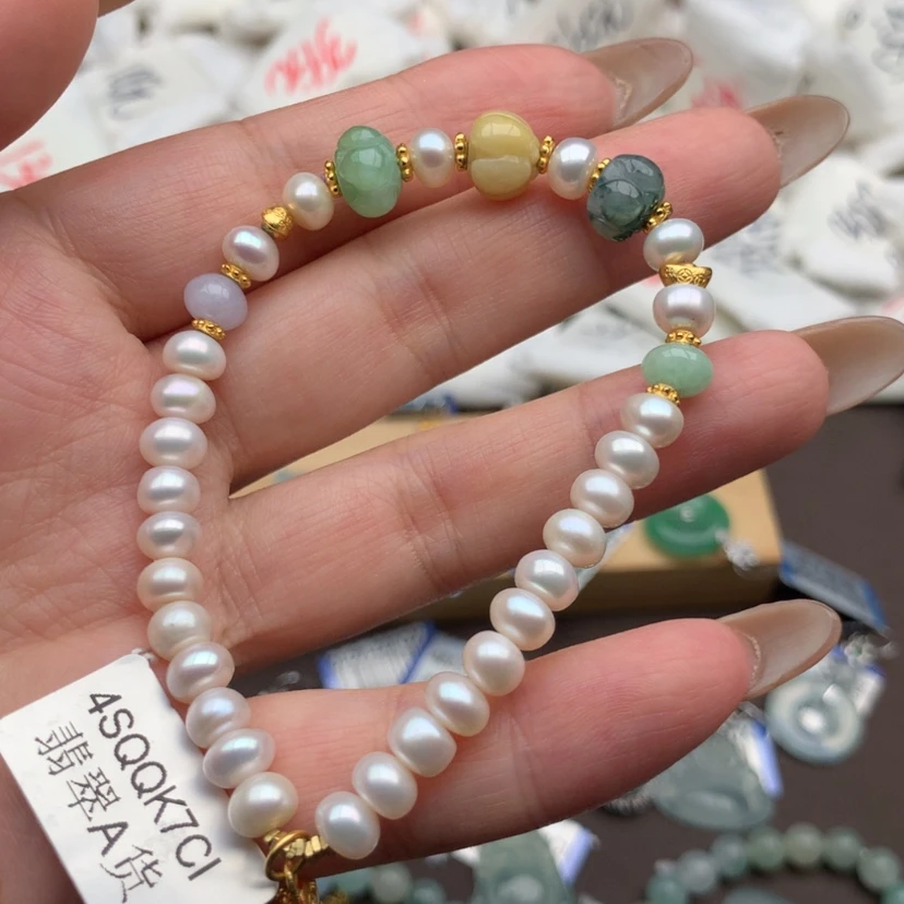 【闪购商品】翡翠手串银S925镶嵌一