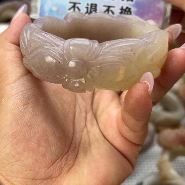 未镶嵌手镯(圆镯)木变石(鹰眼石)宝*